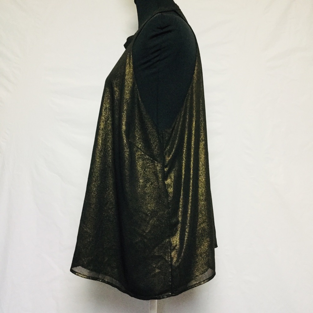 Women’s Forever 21 Gold Black Choker Top Size 3X - Picture 3 of 7